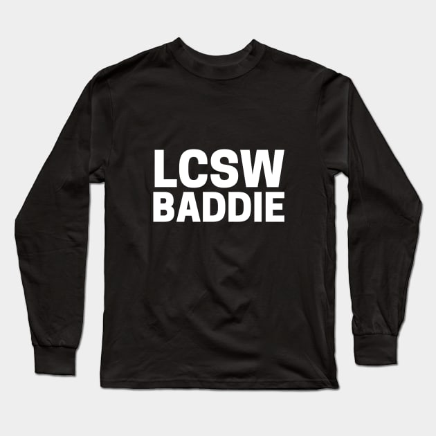 Black Social Worker LCSW Baddie Long Sleeve T-Shirt by Chey Creates Clothes